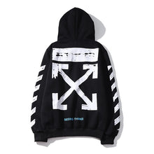 Charger l&#39;image dans la galerie, stripe arrow 19ss Off-White OW Men/Women Lovers models autumn winter Fashion Cotton Casual Hoodie Sweatshirt Hooded loose jacket