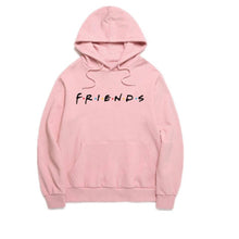 Charger l&#39;image dans la galerie, Women Friends Hoodies Harajuku Letters Print Pocket Warm Thicken Pullovers Hip Hop Loose Solid Female Sweatshirts