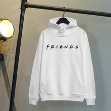 Charger l&#39;image dans la galerie, Women Friends Hoodies Harajuku Letters Print Pocket Warm Thicken Pullovers Hip Hop Loose Solid Female Sweatshirts