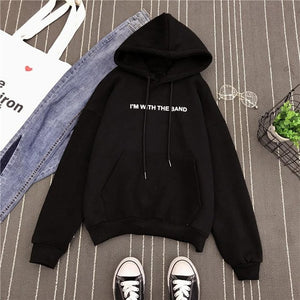 Zulunouba Female Winter Clothing Fleece Hooded Neck Solid Soft Pocket Pullovers Women Hoodies White Sweatshirt Loose Coat