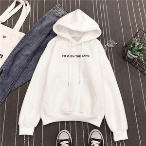 Zulunouba Female Winter Clothing Fleece Hooded Neck Solid Soft Pocket Pullovers Women Hoodies White Sweatshirt Loose Coat