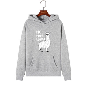 Women Hoodies Sweatshirts Hooded Sweatshirt Funny Animal Llama Print Autumn Winter Pullover Female Hoodie Tops Clothes Outwear