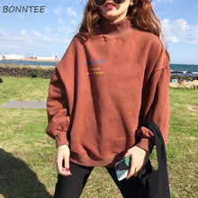 Charger l'image dans la galerie, Hoodies Women Harajuku Plus Velvet Thicken Ulzzang Cotton Womens Sweatshirts Students Loose Long Sleeve Ladies Pullover Chic