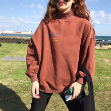 Charger l'image dans la galerie, Hoodies Women Harajuku Plus Velvet Thicken Ulzzang Cotton Womens Sweatshirts Students Loose Long Sleeve Ladies Pullover Chic