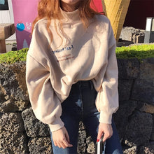 Charger l'image dans la galerie, Hoodies Women Harajuku Plus Velvet Thicken Ulzzang Cotton Womens Sweatshirts Students Loose Long Sleeve Ladies Pullover Chic